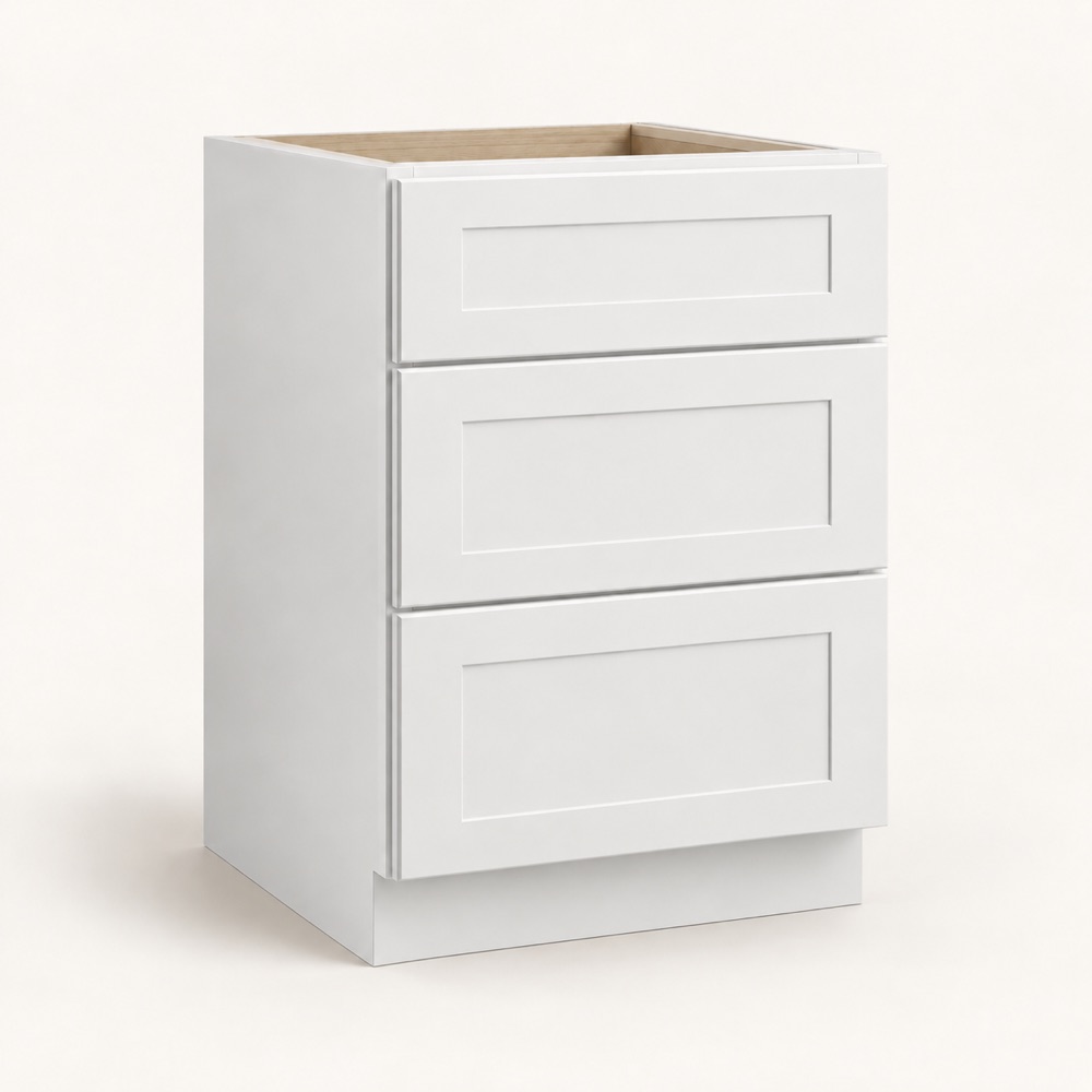 Representative product render of Three-Drawer Base Cabinet